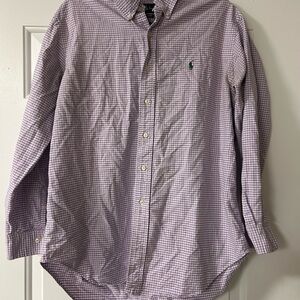 Ralph Lauren Men's Purple Checkered Shirt